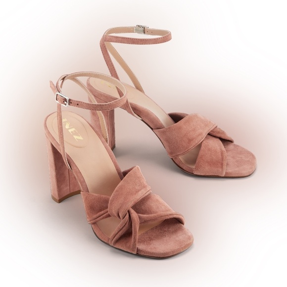 Inez Isabel Heels in Clay Pink Suede size 8.5 - Picture 2 of 16